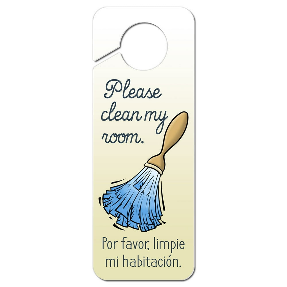 Please Clean My Room Feather Duster Spanish Por favor limpie mi
