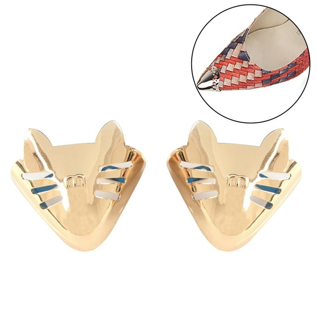 1 Pair Metal Toe Caps Creative Protective Heel Decoration Shoes Supplies