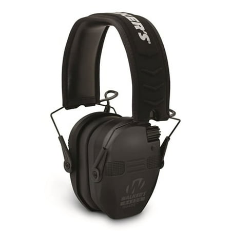 Walker's Razor Slim Electronic Quad Ear Muff, Black
