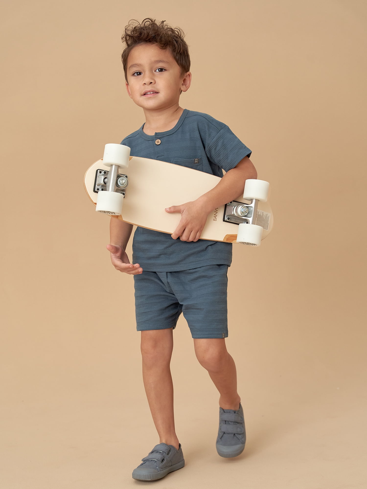 Modern Moments by Gerber Toddler Boy Oversized Textured Shirt and Short Outfit Set, 2-Piece, 12 Months - 5T
