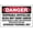 Color 3843, variant on Danger Signs - Respirable Crystalline Silica Safety & Compliance Signs/OSHA & ANSI Compliant Safety Signs/Chemical Hazard & Chemical Warning Signs Metal Sign Tin Sign 12x16 Inch