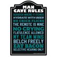 thumbnail image 1 of SignMission P-1014 Man Cave Rules Panneau de Règles de la Grotte de l'Homme, 1 of 1