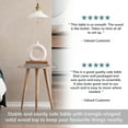 thumbnail image 3 of MH London Bond Solid Mango Wood Triangle End Table 16 x 18 Inch Natural, 3 of 7