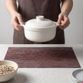 thumbnail image 4 of Unique Bargains 6 Pack Plastic Placemats for Dining Table Decor Brown 17.7x11.8inch, 4 of 6