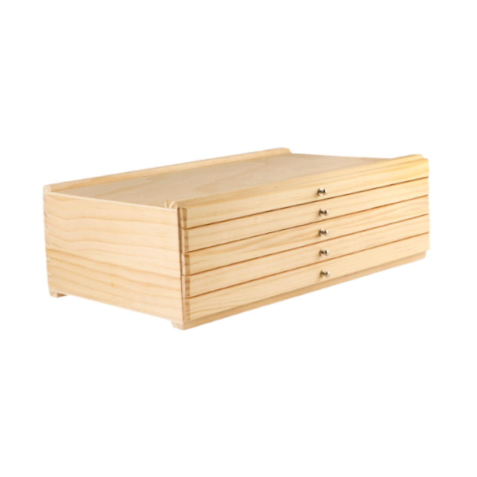 S SERENABLE Artist Supply Storage Box Organizer Five Drawers Portable Travel Sturdy Art Storage Box Container for Markers Brushes Erasers