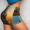 thumbnail image 2 of Sikiie Prairie Meditating Lion Print Workout Shorts Women Scrunch Butt Gym Shorts Seamless High Waist Tummy Control Yoga Biker Athletic Shorts, 2 of 5