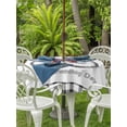 thumbnail image 2 of Outdoor Tablecloth with Umbrella Hole and Zipper, Groundhog Day Round Table Cloth 60 Inch Waterproof Tablecloth, Red Bow Knot Black Plaid Picnic Table Cover for Patio Camping, 2 of 7