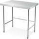 thumbnail image 1 of QinaQin Mesa de trabajo de acero inoxidable de 36 x 24 pulgadas, uso comercial para cocina, restaurante u hotel, con ruedas ajustables y base abierta, 1 of 7