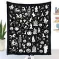 thumbnail image 2 of SUYOLL Halloween Hand Coloring DIY Blanket For Adults And Kids Creative Art Activity Blanket For Family Fun Soft Washable Throw For Home Holiday And Seasonal Use, 2 of 6
