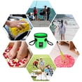 thumbnail image 4 of Greeniant Cubo de agua plegable de PVC, resistente al agua, lavabo, senderismo, de coches, contenedor organizador con asa, accesorios Pescar Verde 20L Greeniant OD022092-08, 4 of 6