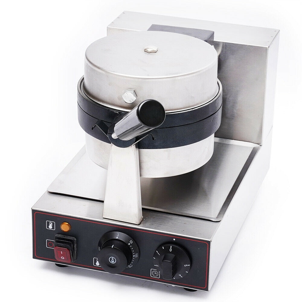 Mkyiongou Electric Burger Waffle Maker Machine Panini Hamburger Press Baking Machine Round
