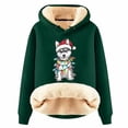 thumbnail image 1 of WILLBEST Sudadera de Mujer Womens Casual Plus Velvet Christmas Series Printed Long Sleeve Hooded Sweatshirt X-Grande, 1 of 4