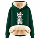 thumbnail image 1 of WILLBEST Sudadera de Mujer Womens Casual Plus Velvet Christmas Series Printed Long Sleeve Hooded Sweatshirt XXXX-Grande, 1 of 4