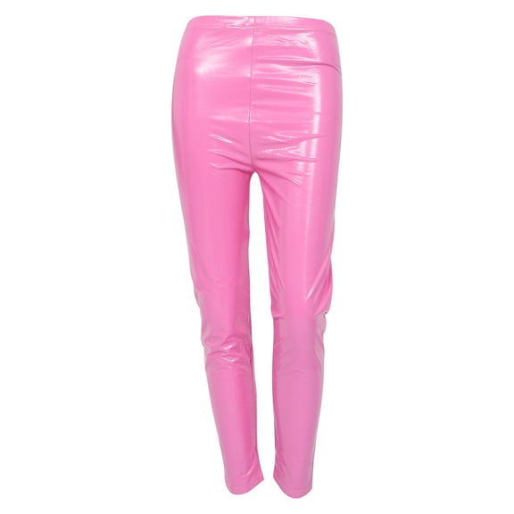 1Pc Women Cool Leggings Stretch High Waist Pants PU Leather Pants