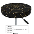 thumbnail image 4 of Daiia Golden Spider Web Stool Covers Round,Round Bar Stool Covers Waterproof Bar Chair Covers Washable Stool Cushion Slipcover for 12-14 Inch Chair-12 inch, 4 of 7