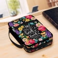 thumbnail image 4 of Floral Scripture Bible Cover for Women with Handle and Zipper Pocket, Inspirational Canvas Bible Bag, Fits Standard Size, Christian Gift for Bible Study and Church Use, 4 of 6