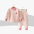 thumbnail image 2 of 7-8 Years Child Boys Striped Pajama Set,Long Sleeve Top and Pants,Soft Sleepwear Loungewear for Fall Winter, 2 of 7