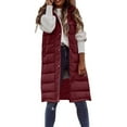thumbnail image 6 of LYXSSBYX Winter Coats for Women Plus Size Women Warm Pocket Hooded Coat Long Jacket Winter Sleeveless Down Parkas, 6 of 8