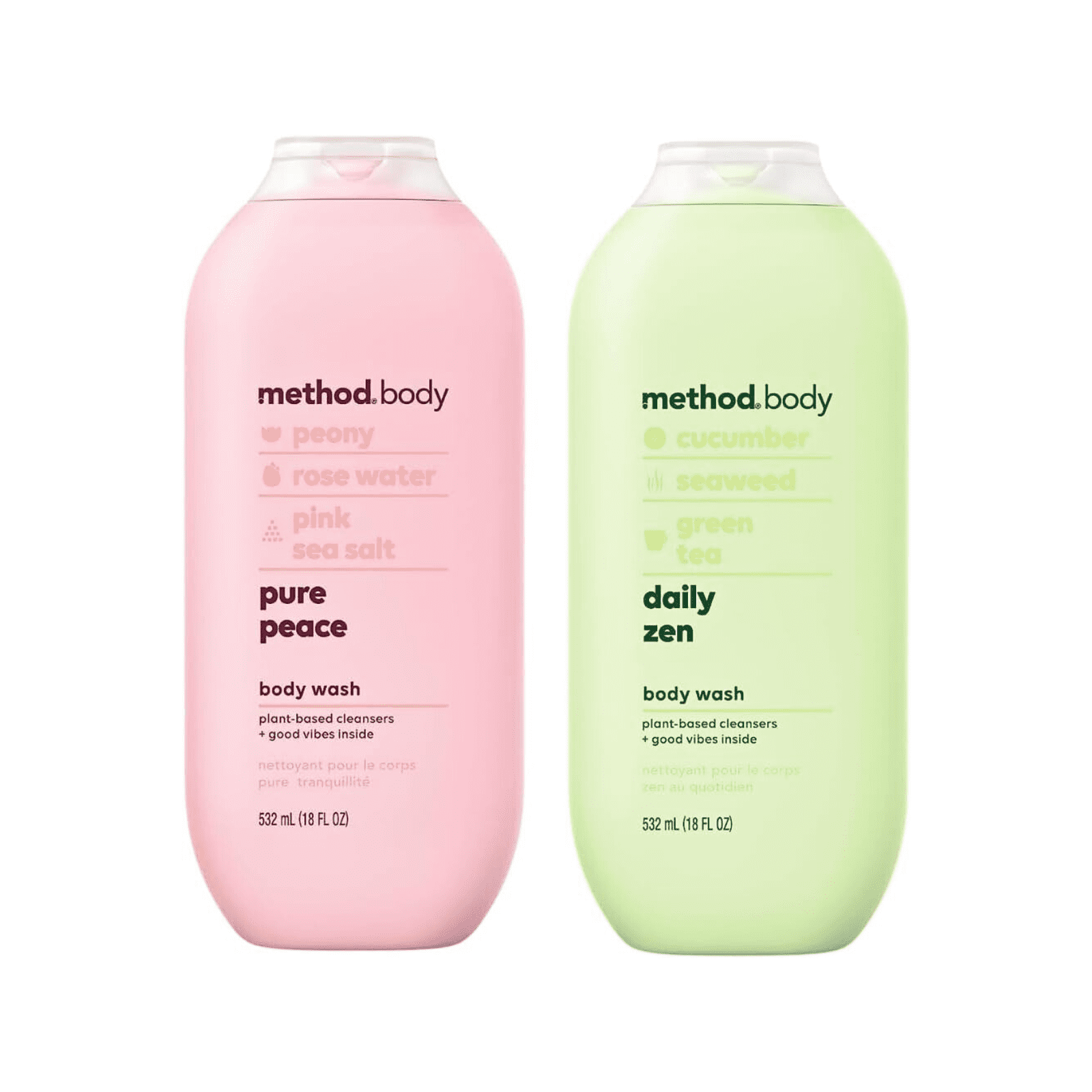 Method Body Wash 3 Scent Variety Pack, 1 Simply Nourish, 1 Pure