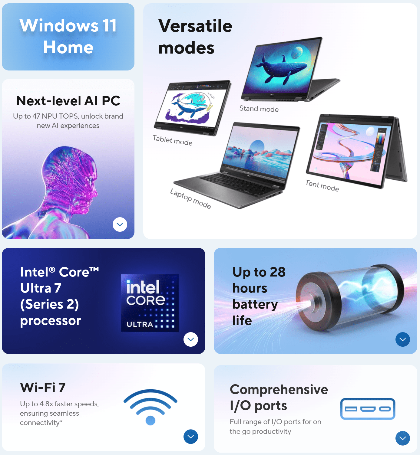 ASUS Vivobook Flip 14" Touchscreen Laptop, OLED WUXGA, Intel Core Ultra 7 256V, FHD IR Camera, Backlit Keyboard, Wi-Fi7, Thunderbolt4, Win11 Home, w/Stylus&Wireless Mouse (16GB RAM | 512GB SSD)