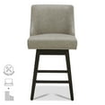 thumbnail image 3 of CHITA 26 inch Faux Leather Swivel Upholstered Counter Height Bar Stools with Full Back, Set of 2, Stone Gray, 3 of 11