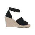 thumbnail image 2 of Toms Womens Marisol Open Toe Leather Trim Wedge Sandals, 2 of 3