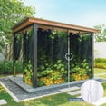 thumbnail image 4 of 2 Panels Outdoor Curtains for Patio Waterproof 54"x95" St. Patrick's Day Weatherproof Privacy Outsides Curtains, Country Spring Green Lucky Irish Leaves Grommet Thermal Drapes for Cabana Porch, 4 of 8