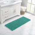 thumbnail image 2 of CPDD Large Bathroom Rug Non Slip Bath Mat (47x17 Inch Turquoise) Water Absorbent Super Soft Shaggy Chenille Machine Washable Dry Extra Thick Perfect Absorbant Best Plush Carpet for Shower Floor, 2 of 5