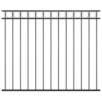 vidaXL Fence Panel Steel 5.6 x 4.9 ft Black