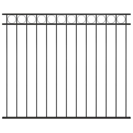 vidaXL Fence Panel Steel 5.6 x 4.9 ft Black