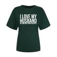 thumbnail image 5 of Meichang T-Shirts Cœur d'Amour pour Femmes T-Shirts de la Saint-Valentin Imprimé Cœur T-Shirts de Vacances Hauts de la Saint-Valentin Manches Courtes Col Rond Blouses, 5 of 5