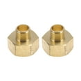 thumbnail image 1 of Conector de rosca hexagonal interna y externa de latón Unique Bargains 1/4" Macho x 1/2" Hembra 55/64" 2 Pcs, 1 of 7
