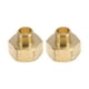 thumbnail image 1 of Conector de rosca hexagonal interna y externa de latón Unique Bargains 1/4" Macho x 1/2" Hembra 55/64" 2 Pcs, 1 of 7