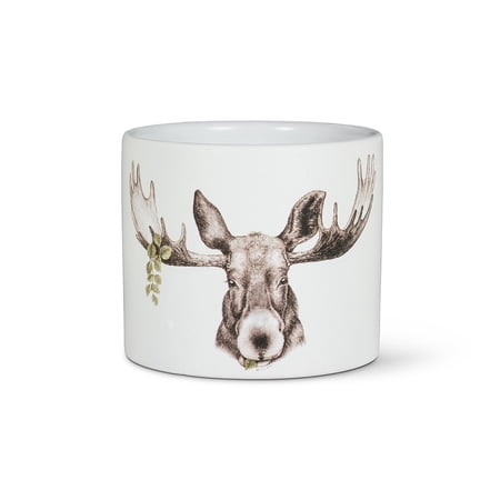 Set of 2 Small Forest Prince Moose Planter
