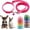 Hot Pink, variant on Small Cat Collar and Leash Set with Bell,Purple Nylon Paw Cat Collar Girl Female Cute Fancy Puppy Collar with Bells for XXS XS Tiny Little Kitten Boys Pet Dogs,Neck 7-12 Inch