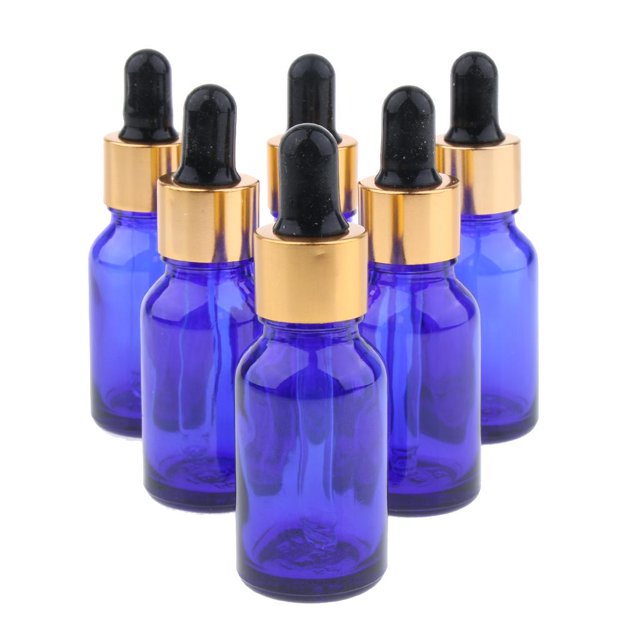 Paquete de 6 uds, frascos cuentagotas vacíos de vidrio portátiles para aceites esenciales cosméticos 10 ml Jinwen Botellas con cuentagotas