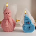 thumbnail image 2 of Molde de silicona con forma de muñeco de nieve para hacer velas, conos de pino, jabón de Chocolate, regalos de Navidad, decoración artesanal para el hogar, 2 of 4