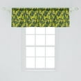 thumbnail image 2 of Ambesonne Floral Window Valance, Hawaiian Flowers and Leaves, 54" X 18", Forest Green Apple Green, 2 of 2