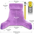 thumbnail image 2 of Medium Husband Pillow Light Purple, Backrest for Kids, Teens, Petite Adults - Reading Pillows With Arms, Adjustable Plush Memory Foam, Bed Rest Chair Sitting Up, Detach Neck Roll, Removable Cover, 2 of 9