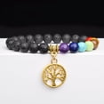 thumbnail image 3 of 7 chakra arbre de vie charme bracelet pierre naturelle Reiki guérison perles femmes hommes Yoga corde élastique bracelet méditation bijoux cadeau, 3 of 4