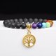 thumbnail image 3 of 7 chakra arbre de vie charme bracelet pierre naturelle Reiki guérison perles femmes hommes Yoga corde élastique bracelet méditation bijoux cadeau, 3 of 4