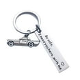 thumbnail image 1 of Dido Letters Engraved Drive Safe Personalized Custom Keyring Stainless Steel Car Key Ring Husband Boyfriend Gift Keychain, 1 of 4