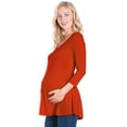 thumbnail image 2 of Maternity V Neck Swing Tunic Top, 2 of 8
