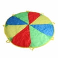 thumbnail image 1 of Paracaídas, paracaídas deportivas, colores de iris de alta resistencia 1.8m Brillante para niña de niño regalo de cumpleaños para niños pequeños, 1 of 7