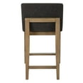 thumbnail image 5 of Uttermost Klemens 26" Farmhouse Fabric & Wood Counter Stool in Charcoal/Walnut, 5 of 7