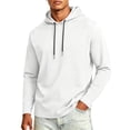 thumbnail image 2 of UDAUDU Men's Long Sleeve Hoodie Drawstring Pullover Lightweight Men's Athletic Workout Gym Hooded Sweatshirts 2XL, 2 of 5