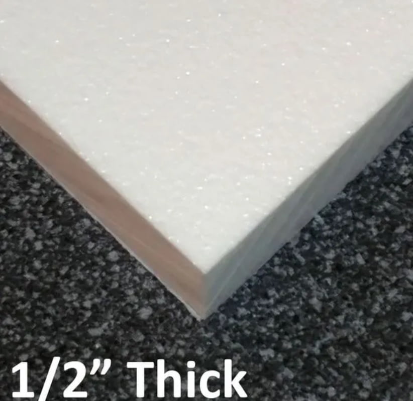 MARINE BOARD HDPE HIGH DENSITY POLYETHYLENE WHITE 1/2" THICK 8" X 12 ...