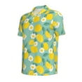 thumbnail image 4 of Wukai Lemons Chamomile Flowers And Leaves Men’s Polo Shirts,Quick-Dry Athletic Shirt,Classic Fit Shirts-4X-Large, 4 of 8