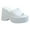 White, variant on Lovskoo 2024 Women's Platform Wedges Sandals Open Toe Summer Ladies Slides Thick Soled Shoes Casual Slippers Black