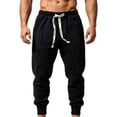 thumbnail image 3 of PNTUTB Men's Cuffed Joggers Elastic Waist Drawstring Trousers Solid Color Loose Casual Comfort Workout Sporty Pants with Pockets, 3 of 7